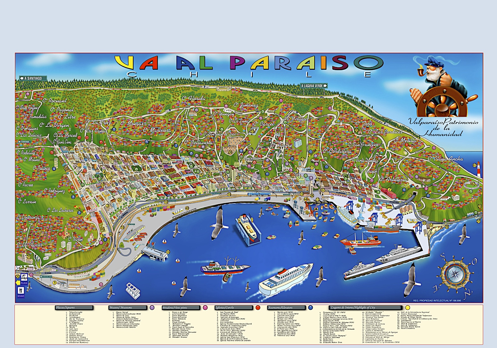 valparaiso tourist map